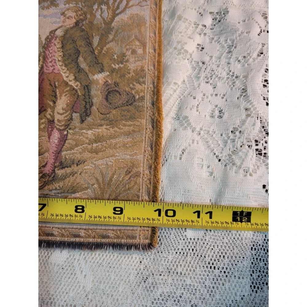 VINTAGE MADE IN FRANCE COURTING LOVE SCENE TAPESTRIES